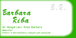 barbara riba business card